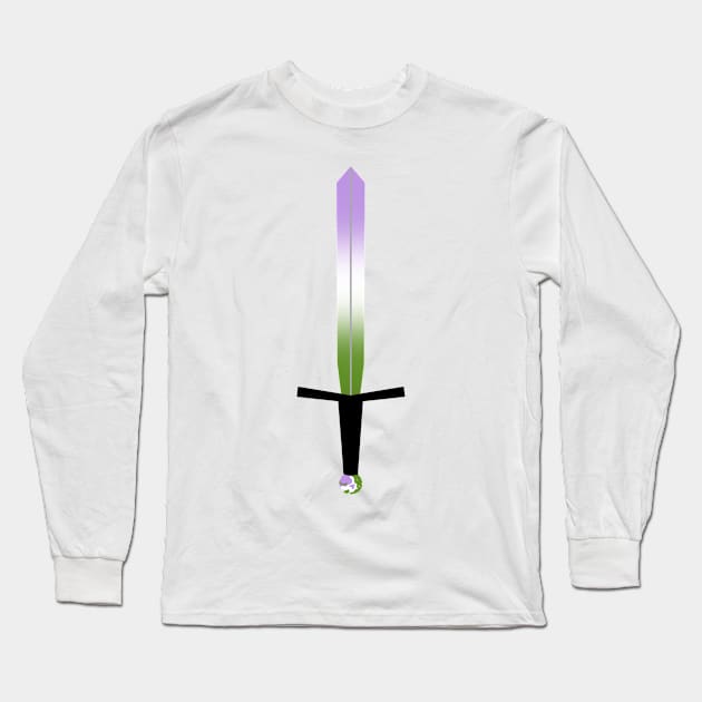 Genderqueer Sword Long Sleeve T-Shirt by nats-designs